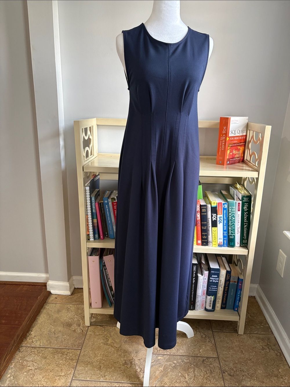 J. Crew Nadia Midi Dress in Stretch Twill